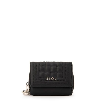 billetera cierre exterior pequeña nay negro