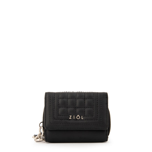 billetera cierre exterior pequeña nay negro