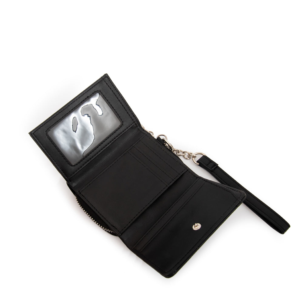 billetera cierre exterior pequeña nay negro