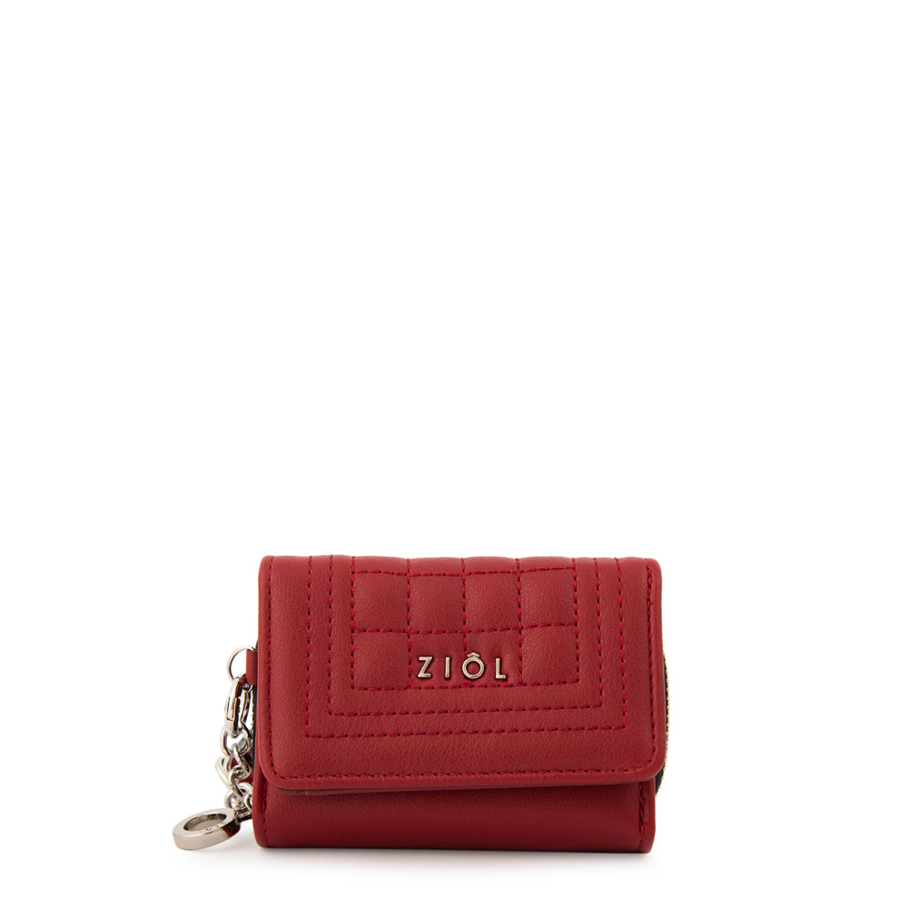 billetera cierre exterior pequeña nay rojo