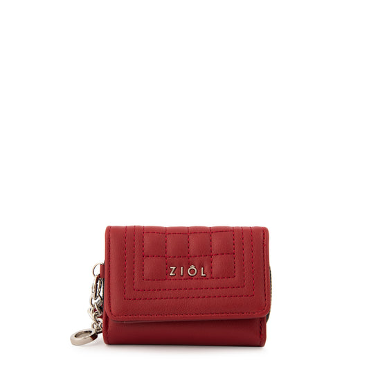 billetera cierre exterior pequeña nay rojo