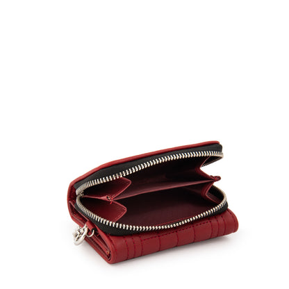 billetera cierre exterior pequeña nay rojo