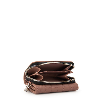 billetera cierre exterior pequeña nay rosa viejo