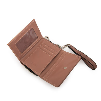 billetera cierre exterior pequeña nay rosa viejo