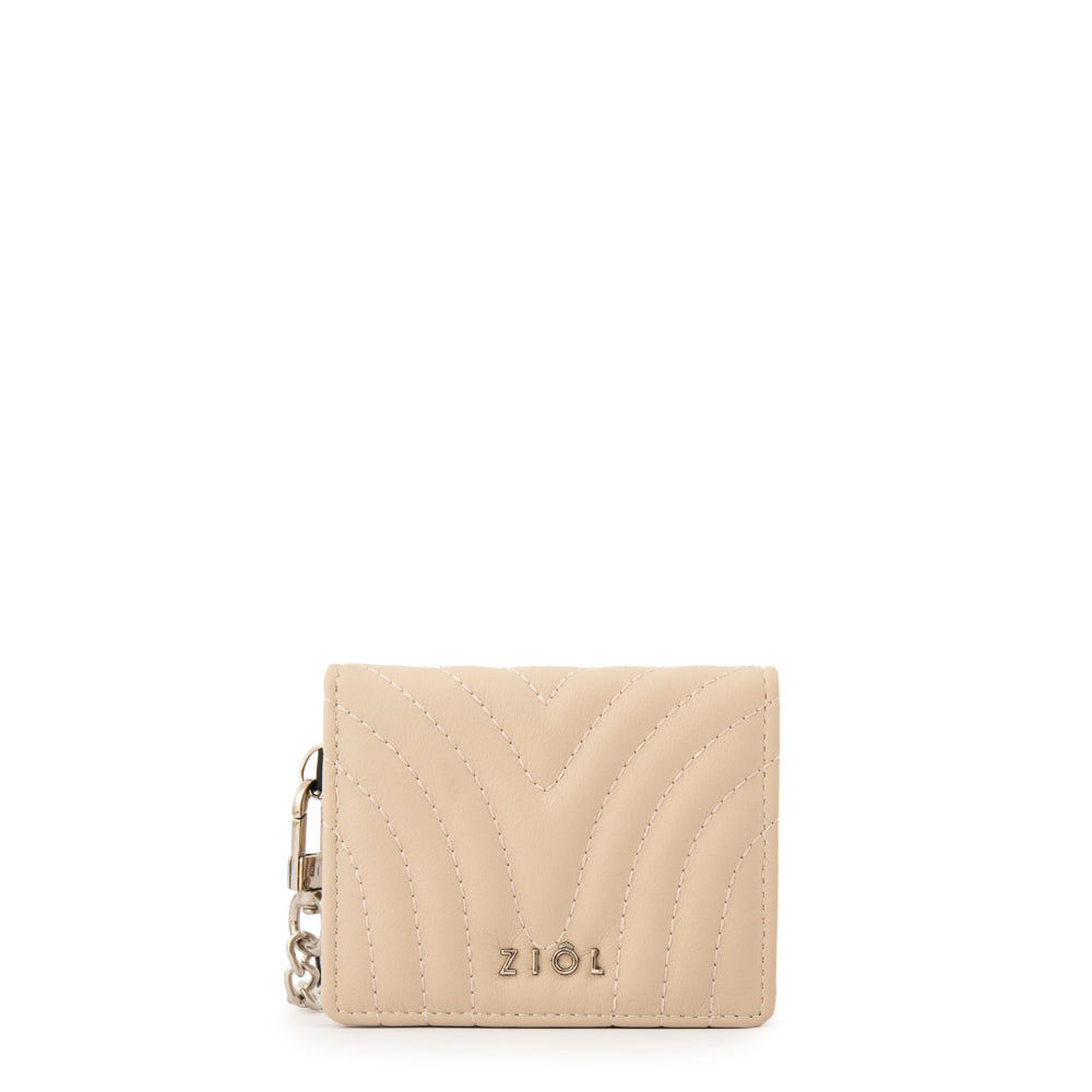 Tarjetero rectangular pequeña shanon beige