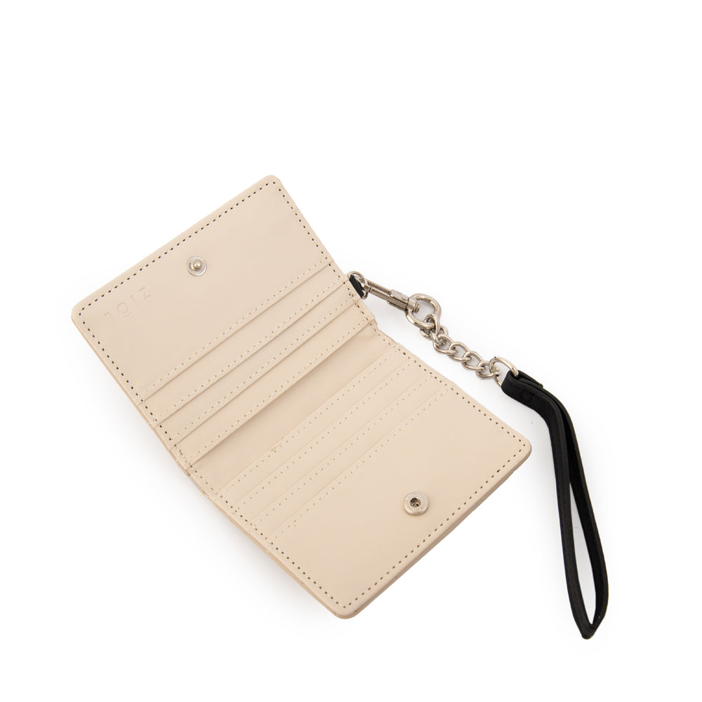 Tarjetero rectangular shanon pequeña beige