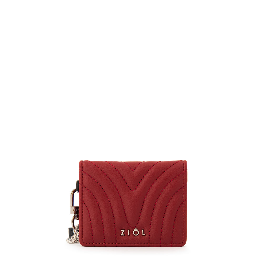 Tarjetero rectangular pequeña shanon rojo