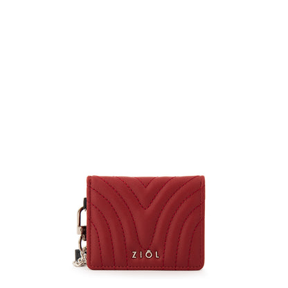 Tarjetero rectangular pequeña shanon rojo