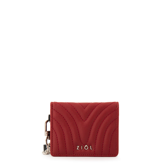 Tarjetero rectangular pequeña shanon rojo