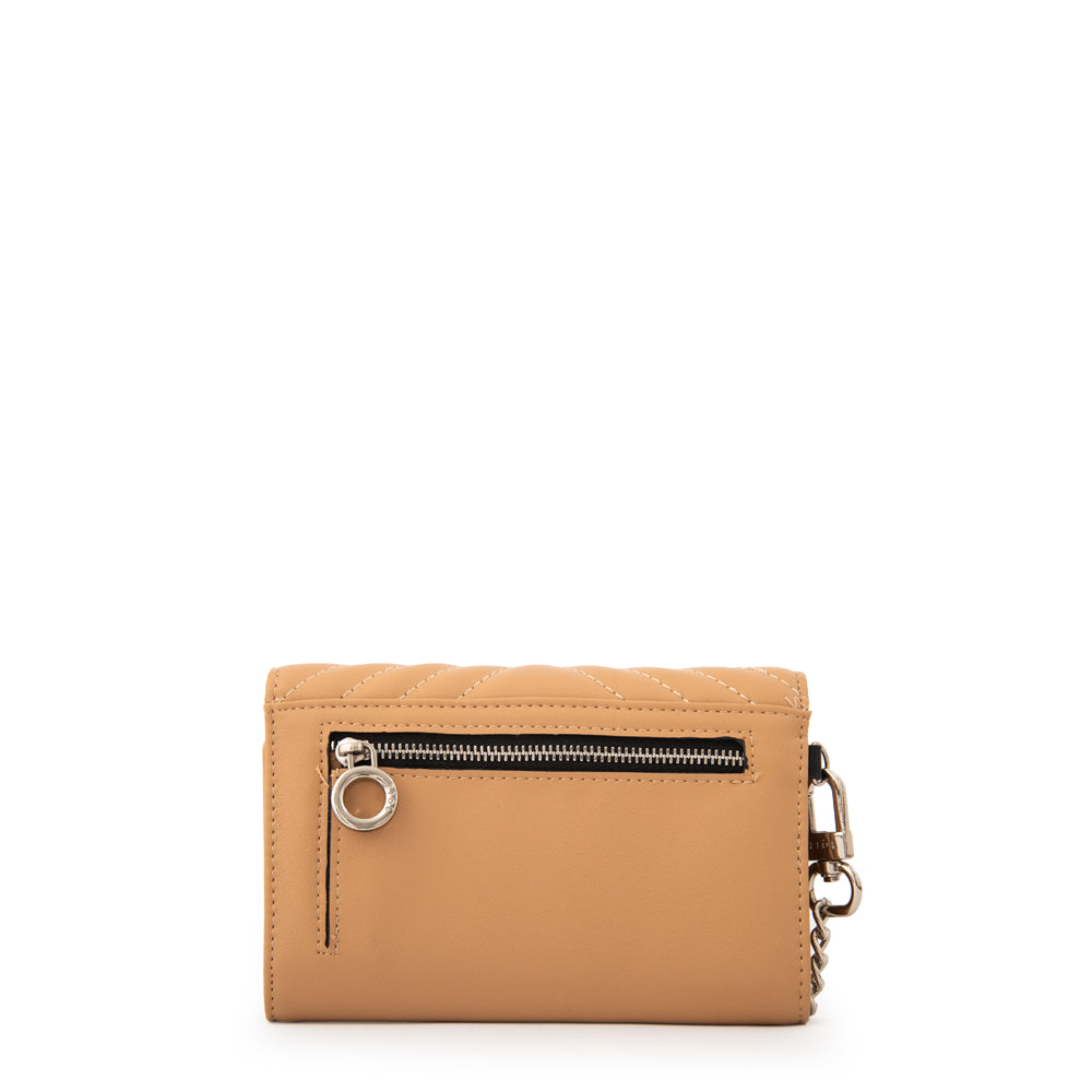 billetera cierre exterior pequeña shanon beige
