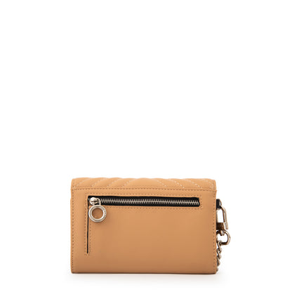 billetera cierre exterior pequeña shanon beige