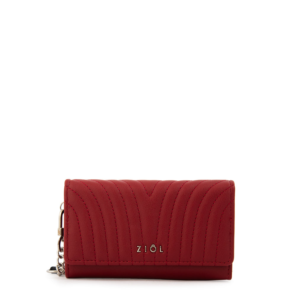 billetera cierre exterior pequeña shanon rojo