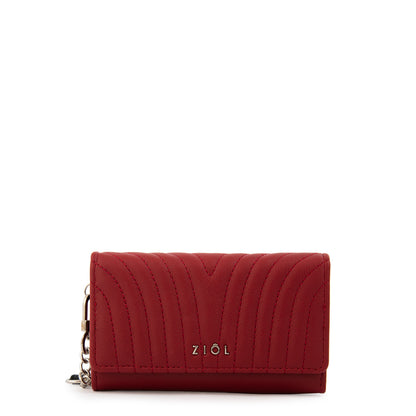 billetera cierre exterior pequeña shanon rojo