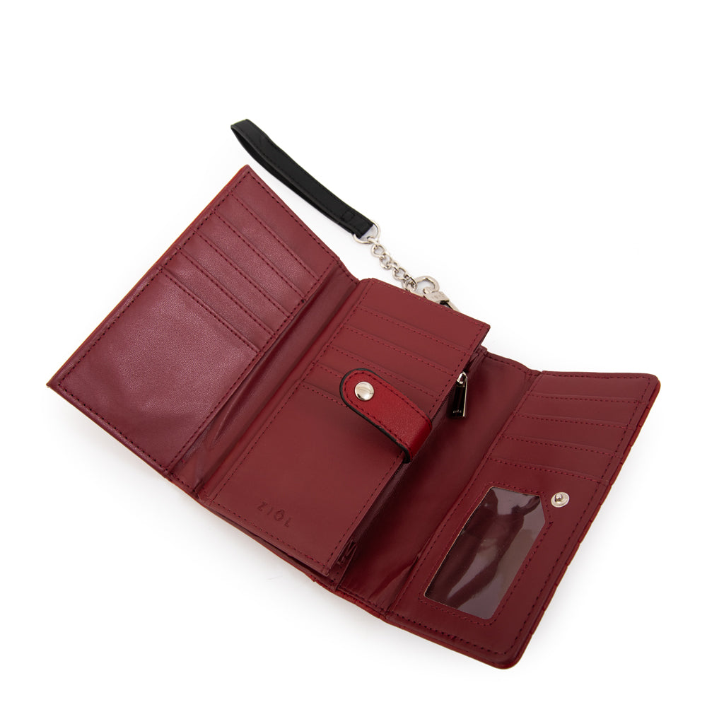 Billetera cierre exterior shanon pequeña rojo