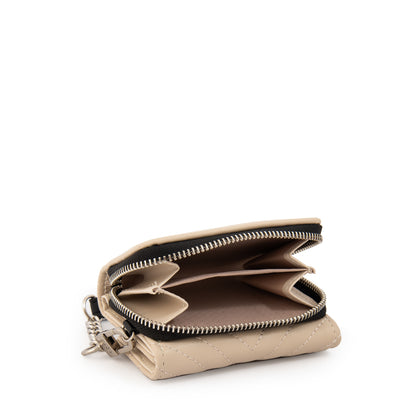 billetera cierre exterior mediana shanon beige