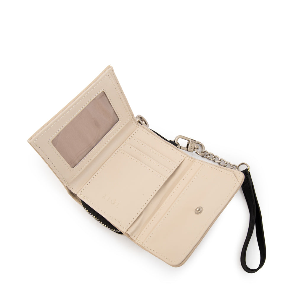 Billetera cierre exterior shanon mediana beige