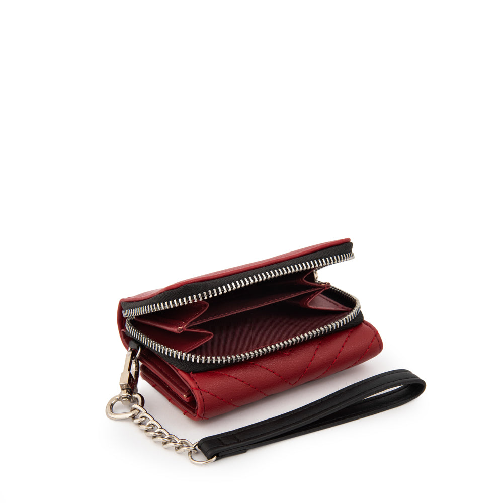 billetera cierre exterior mediana shanon rojo