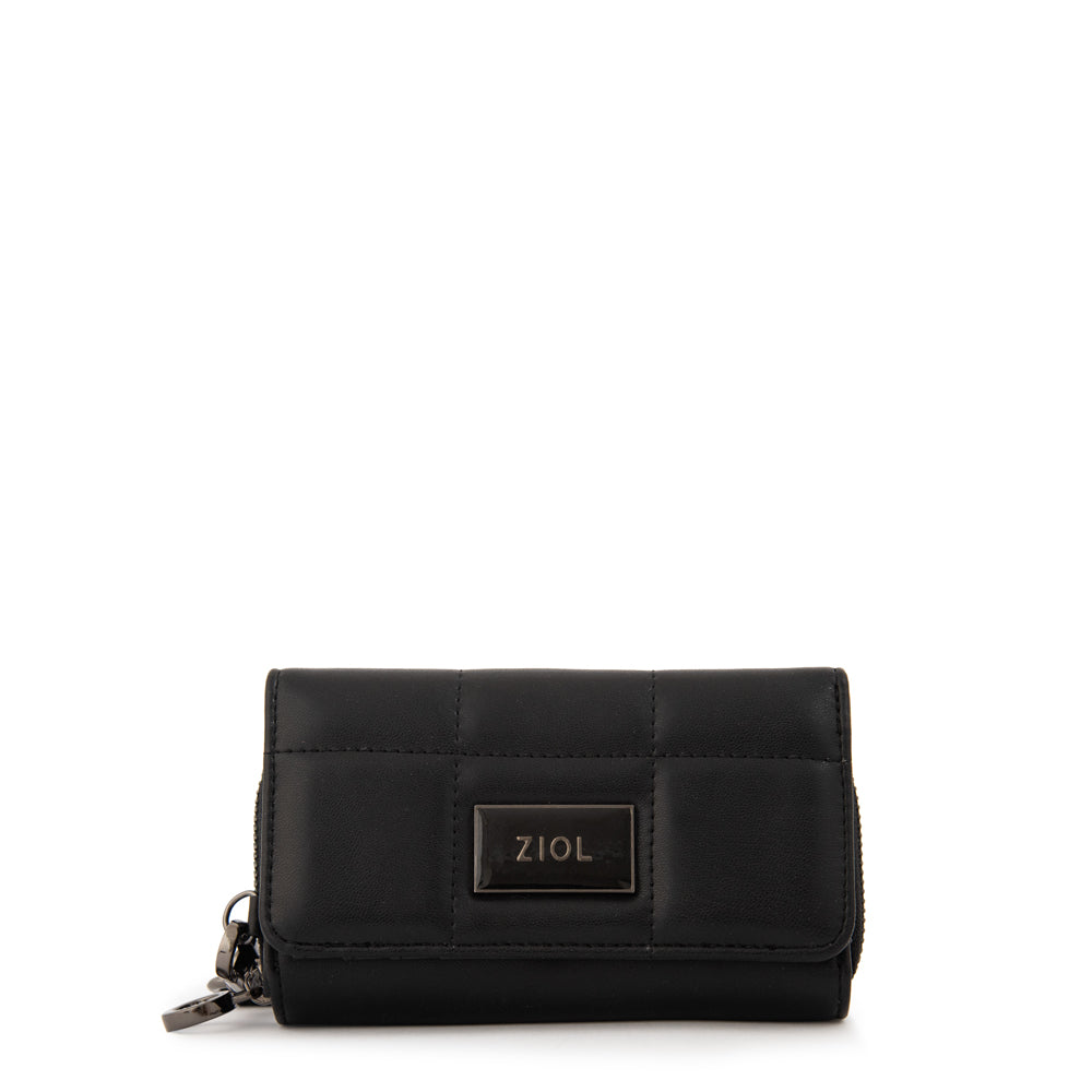 billetera cierre exterior pequeña tanya negro