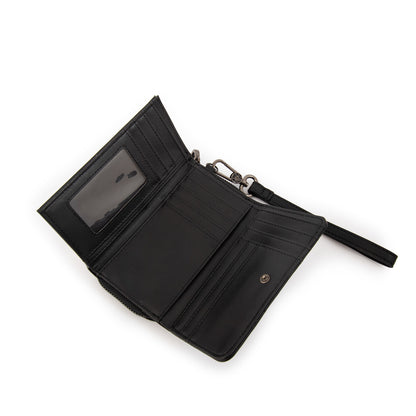 billetera cierre exterior pequeña tanya negro
