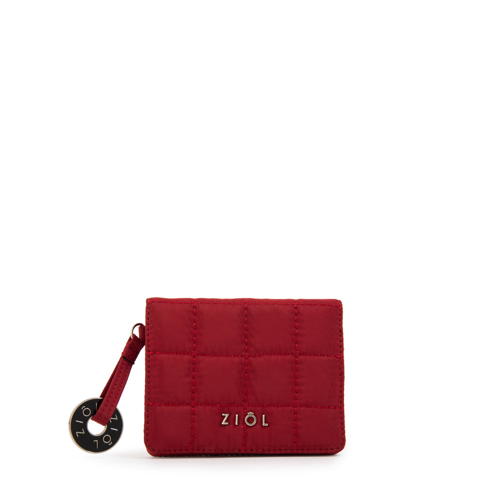 Tarjetero muga pequeña rojo