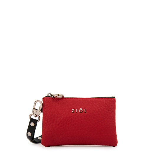 Monedero rectangular olga pequeña rojo