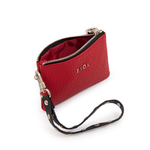 Monedero rectangular olga pequeña rojo