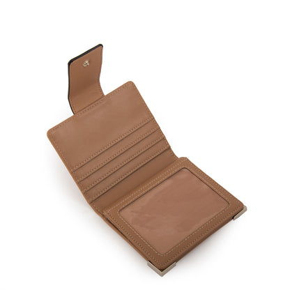 Billetera demin pequeña beige