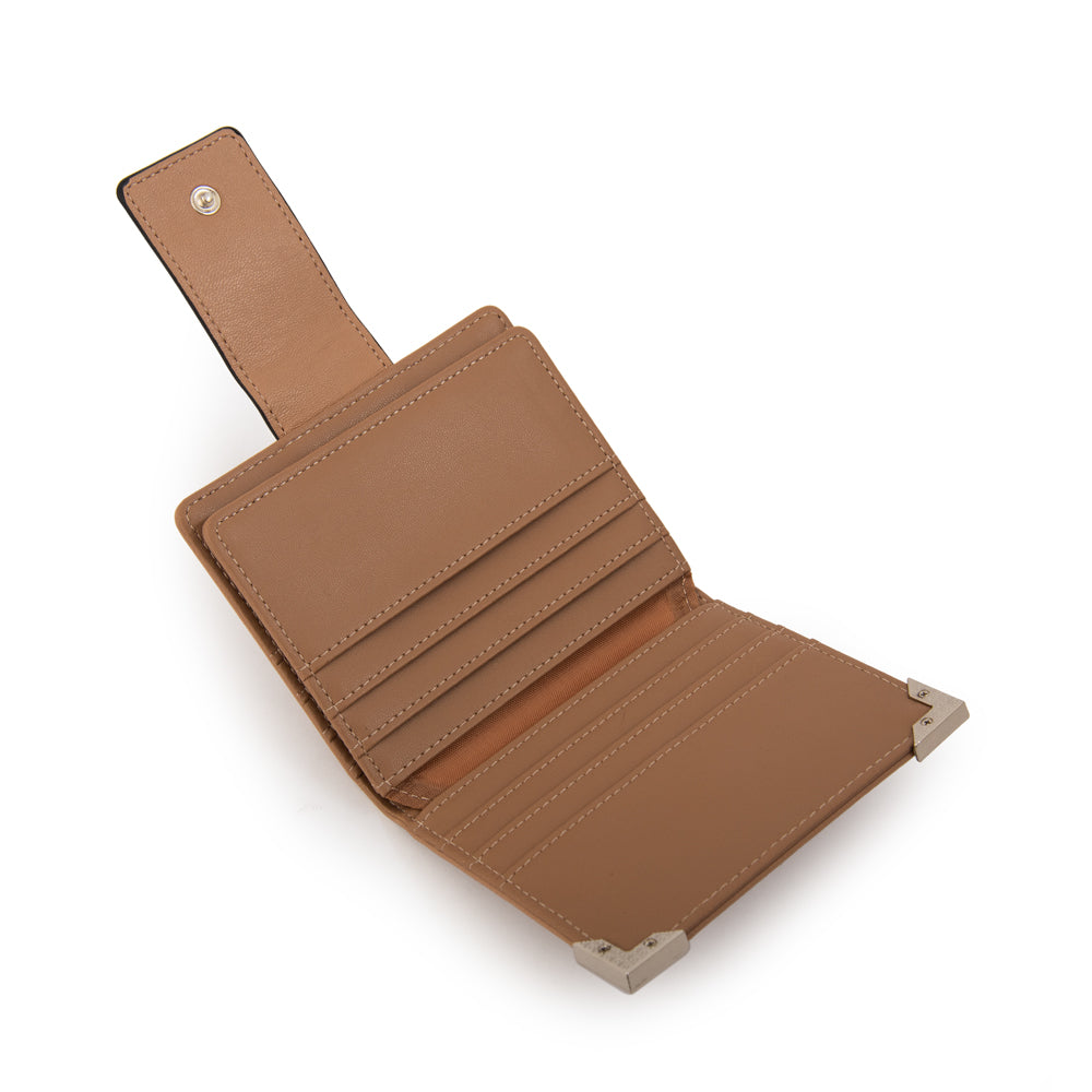 Billetera demin pequeña beige