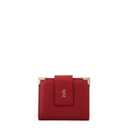 Billetera demin pequeña rojo