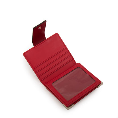 Billetera demin pequeña rojo
