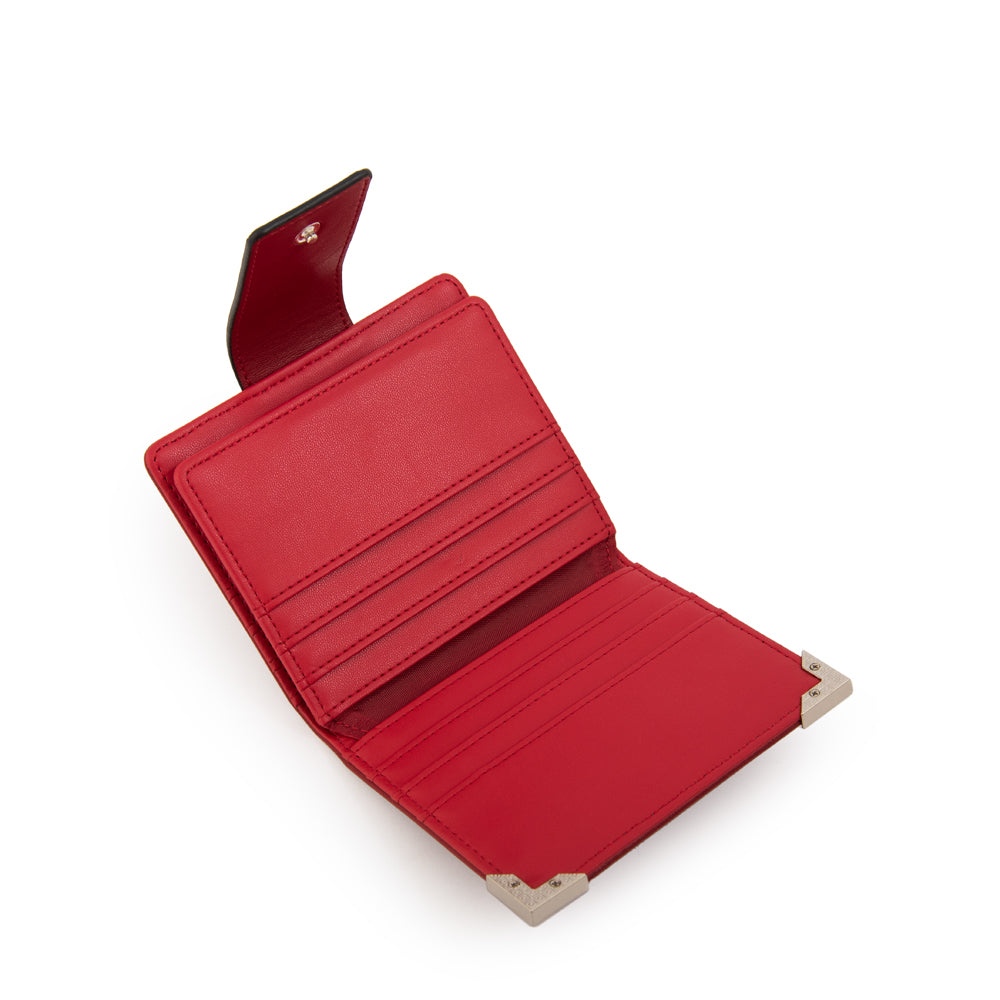 Billetera demin pequeña rojo