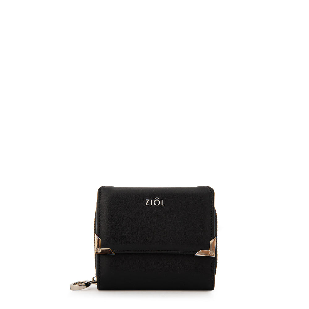 Billetera demin mediana negro