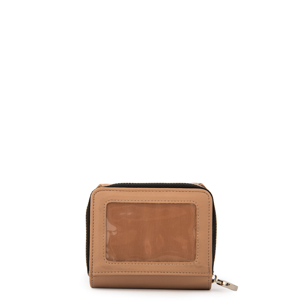 Billetera demin mediana beige