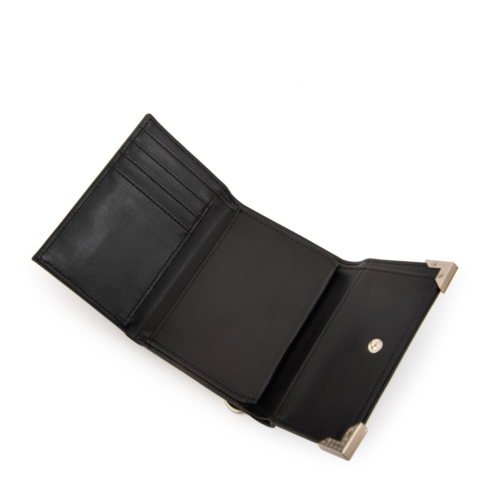 Billetera demin pequeña negro