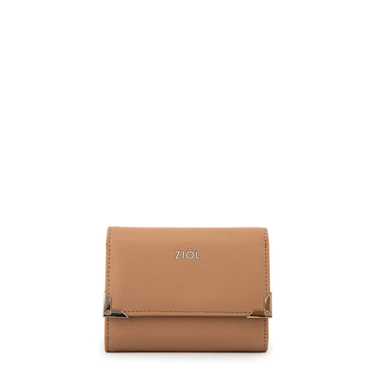 Billetera demin pequeña beige