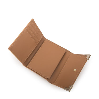 Billetera demin pequeña beige