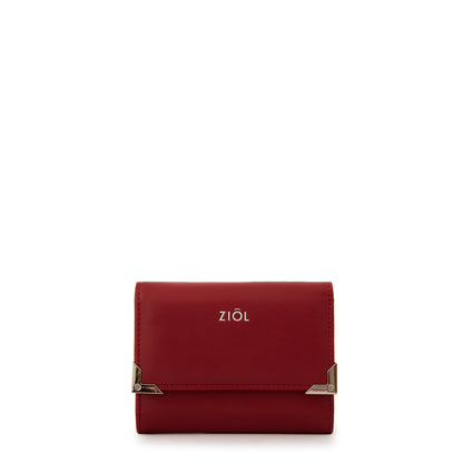 Billetera demin pequeña rojo