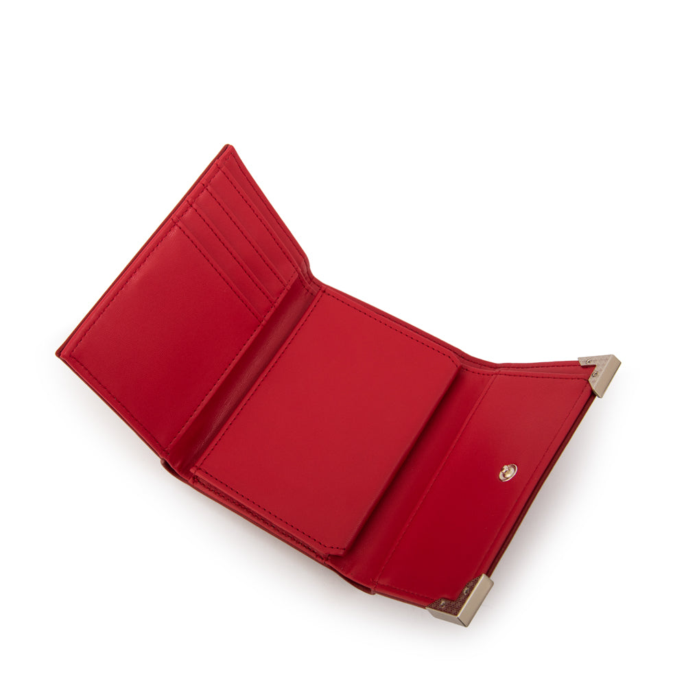 Billetera demin pequeña rojo