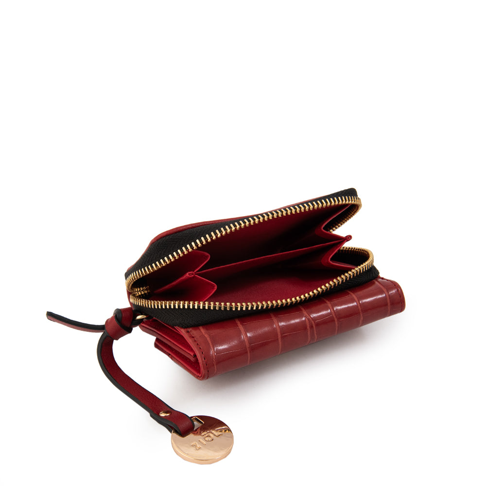 Billetera romi pequeña rojo
