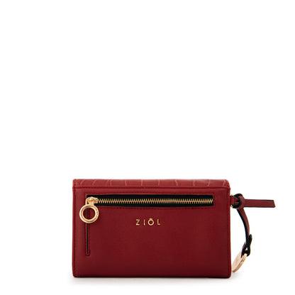 Billetera romi mediana rojo