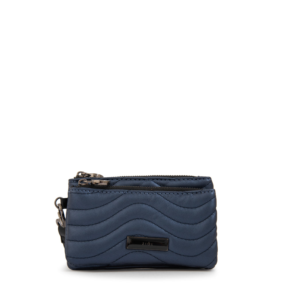 Monedero doble kilian grande azul oscuro