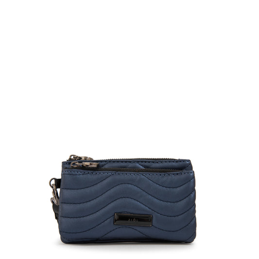 Monedero doble kilian grande azul oscuro