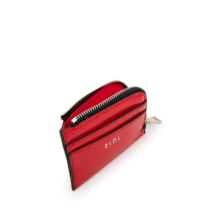 Tarjetero aura pequeña rojo