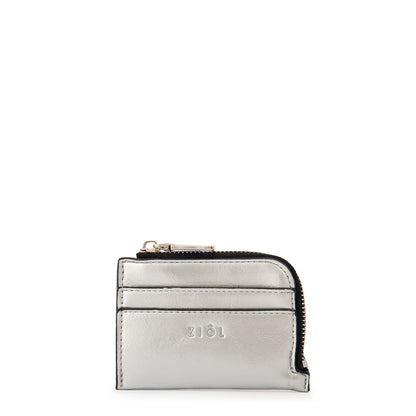 Tarjetero aura pequeña plateado