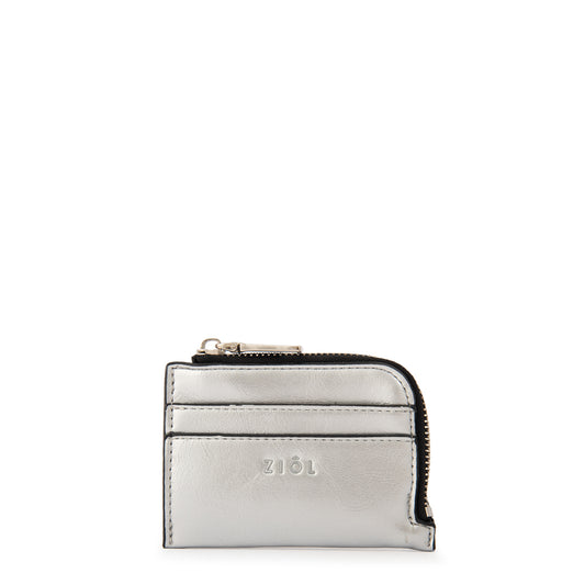 Tarjetero aura pequeña plateado