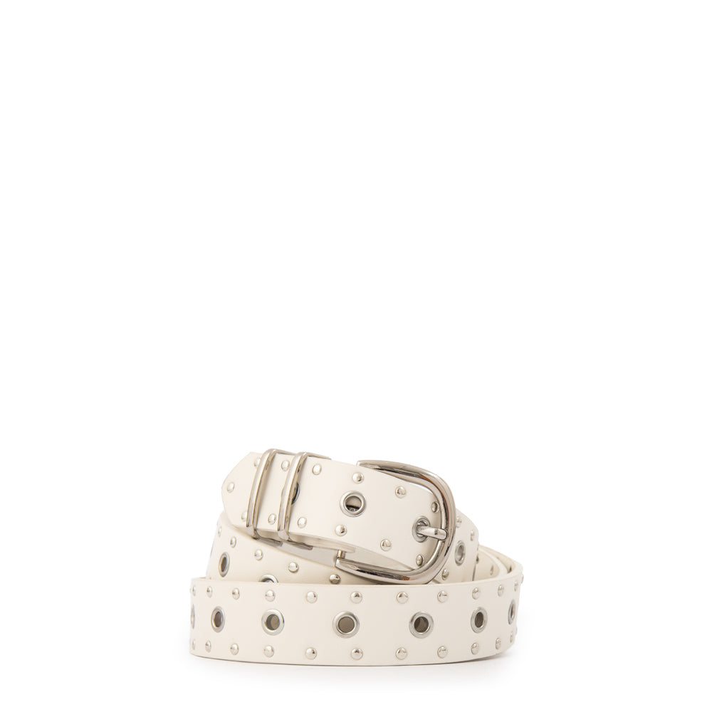 Cinturon evelyn blanco crudo